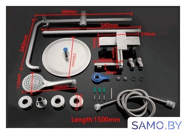 Душевая система  Gappo G2499-20 - Изображение №3 — Интернет-магазин samo.by