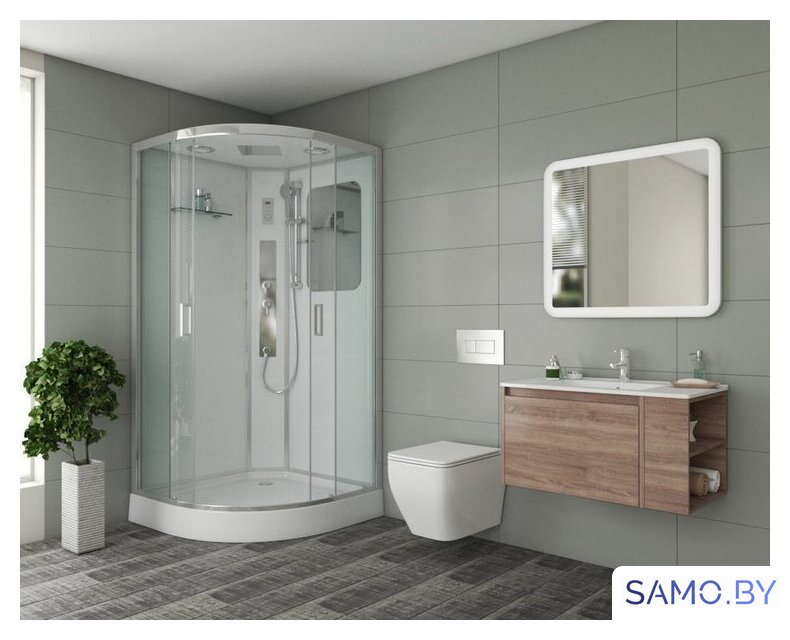Душевая кабина Niagara NG-6002-01G 100x100x210 (прозрачное стекло) - Изображение №3 — Интернет-магазин samo.by