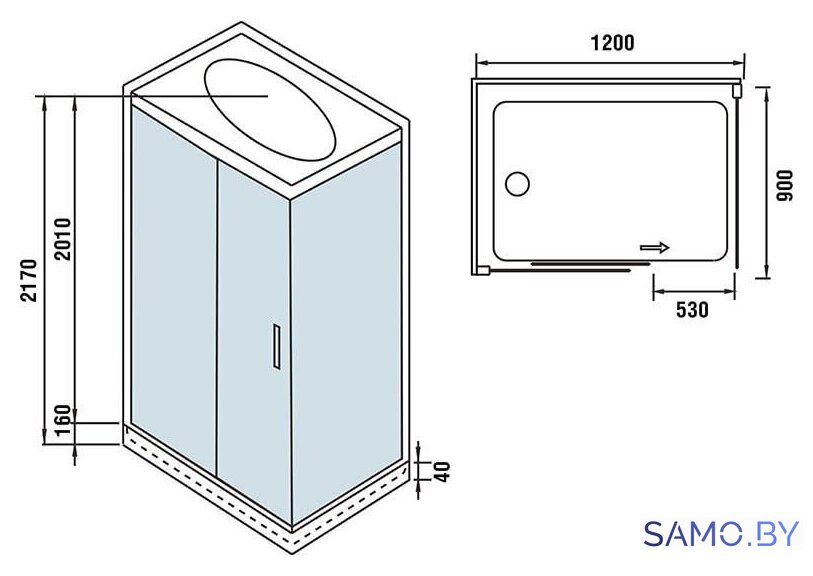 Душевая кабина WeltWasser WW500 Laine 1214 - Изображение №11 — Интернет-магазин samo.by