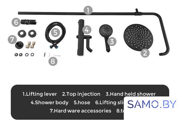 Душевая система  Gappo G2490-6 - Изображение №12 — Интернет-магазин samo.by