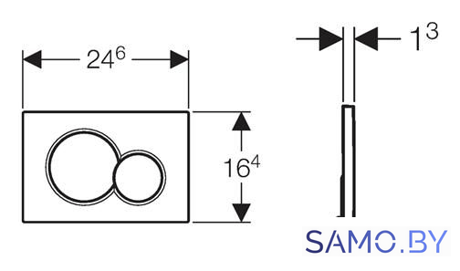 Панель смыва Geberit Sigma 01 115.770.DT.5 (латунь) - Изображение №2 — Интернет-магазин samo.by