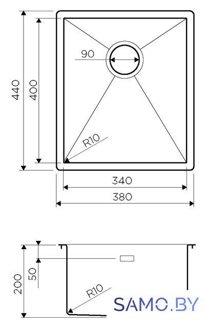 Кухонная мойка Omoikiri Taki 38-U/IF LG - Изображение №3 — Интернет-магазин samo.by