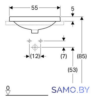 Умывальник Geberit VariForm 500.736.01.2 - Изображение №3 — Интернет-магазин samo.by