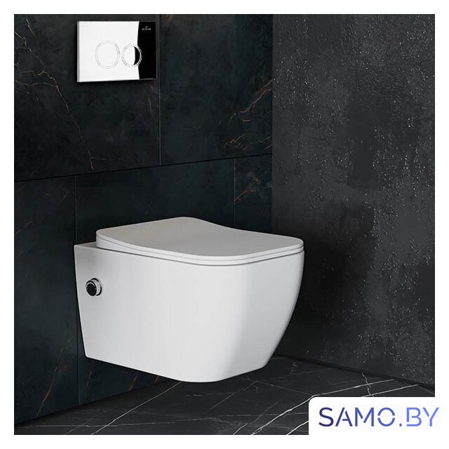 Унитаз подвесной Roxen Cube Bidet One Rimless 6 в 1 StounFix Dual Fresh 521082 (кнопка: хром) - Изображение №9 — Интернет-магазин samo.by