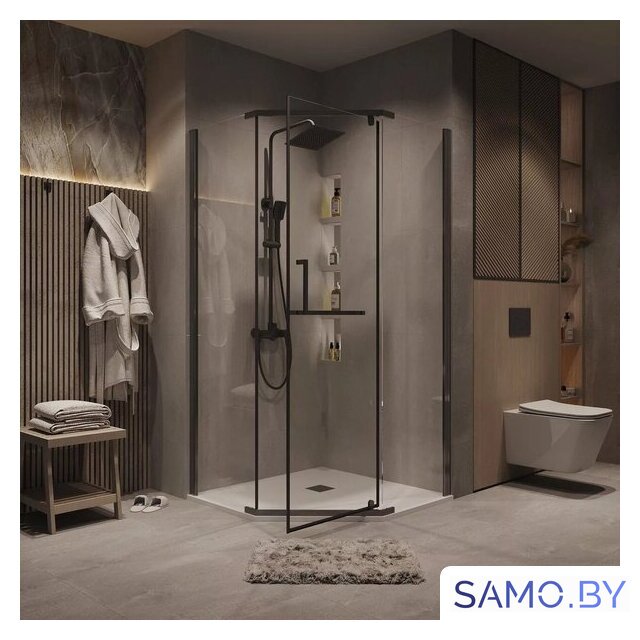 Душевой уголок Grossman Pragma 90x90x195 302.K33.03.9090.42.00 (графит сатин/прозрачное стекло) - Изображение №9 — Интернет-магазин samo.by