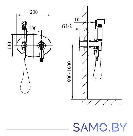 Гигиенический душ Altrobagno Beatrice 060112 BrNe - Изображение №9 — Интернет-магазин samo.by