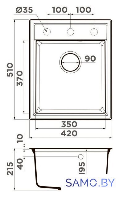 Кухонная мойка Omoikiri Daisen 42 ES 4997488 (espresso) - Изображение №3 — Интернет-магазин samo.by
