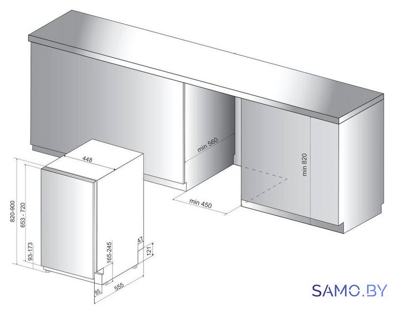Встраиваемая посудомоечная машина Whirlpool WSIO 3O23 PFE X - Изображение №3 — Интернет-магазин samo.by