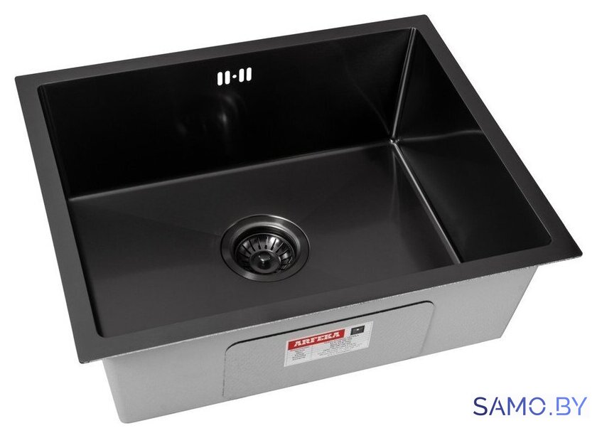Кухонная мойка ARFEKA ECO AR 550*450 BLACK PVD NANO - Изображение №1 — Интернет-магазин samo.by