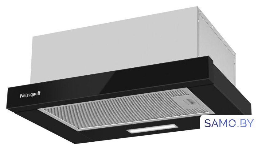 Кухонная вытяжка Weissgauff TEL 450 Black Glass - Изображение №1 — Интернет-магазин samo.by