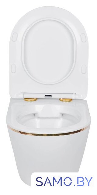 Унитаз подвесной Roxen Antares Gold в комплекте с инсталляцией StounFix Dual Fresh 6 в 1 968092 (кнопка: золото глянцевое ) - Изображение №6 — Интернет-магазин samo.by