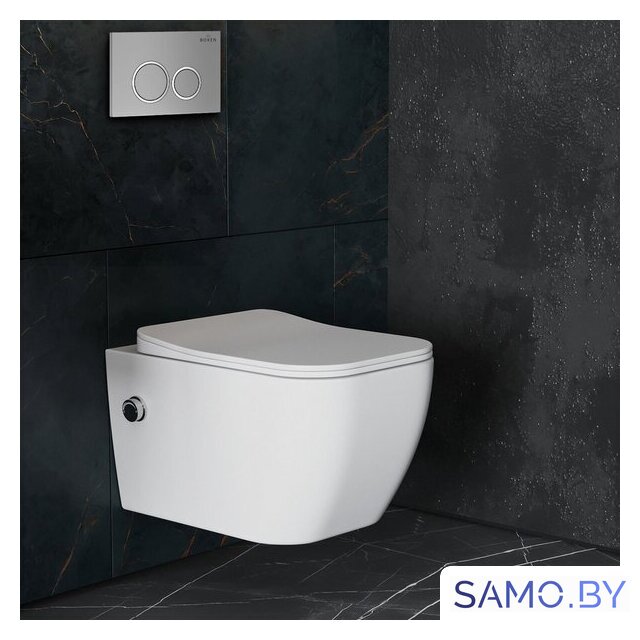 Унитаз подвесной Roxen Cube Bidet One Rimless 6 в 1 StounFix Dual Fresh 533185 (кнопка: матовая) - Изображение №13 — Интернет-магазин samo.by
