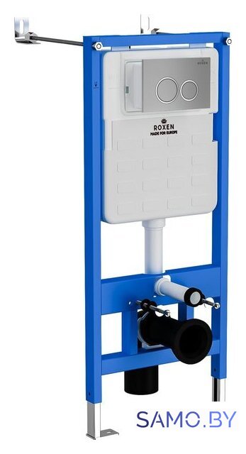 Унитаз подвесной Roxen Cube Bidet One Rimless 6 в 1 StounFix Dual Fresh 533185 (кнопка: матовая) - Изображение №3 — Интернет-магазин samo.by