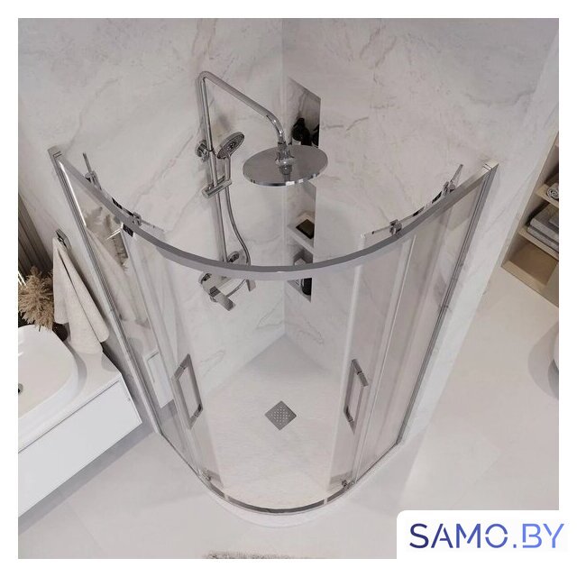 Душевой уголок Grossman Cosmo 90x90x195 301.K33.02.9090.10.00 (хром/прозрачное стекло) - Изображение №10 — Интернет-магазин samo.by