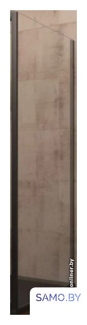 Душевая стенка Veconi 100x185 KP03B-100-01-C5 (стекло прозрачное/черный) - Изображение №1 — Интернет-магазин samo.by
