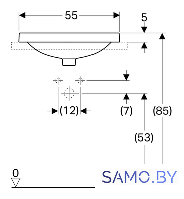 Умывальник Geberit VariForm 500.716.01.2 - Изображение №3 — Интернет-магазин samo.by