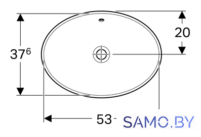 Умывальник Geberit VariForm 500.716.01.2 - Изображение №2 — Интернет-магазин samo.by