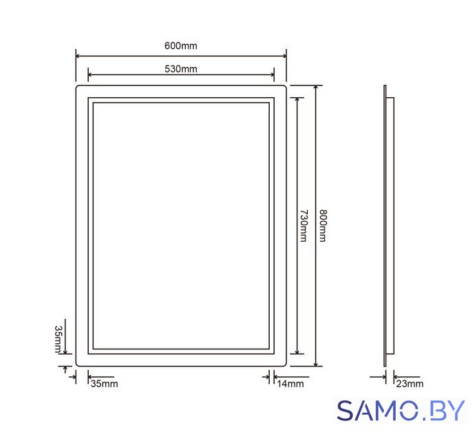  Roxen Зеркало Gotem 510165-60 60х80 - Изображение №11 — Интернет-магазин samo.by
