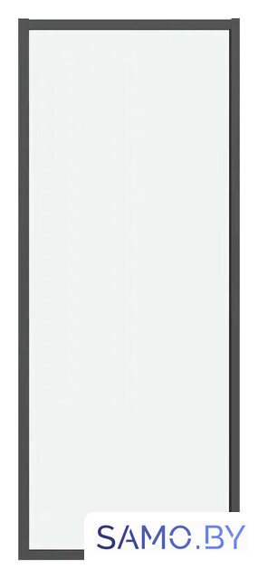 Душевая стенка Grossman Style 90x195 200.K33.05.90.21.00 (черный матовый, стекло прозрачное) - Изображение №1 — Интернет-магазин samo.by