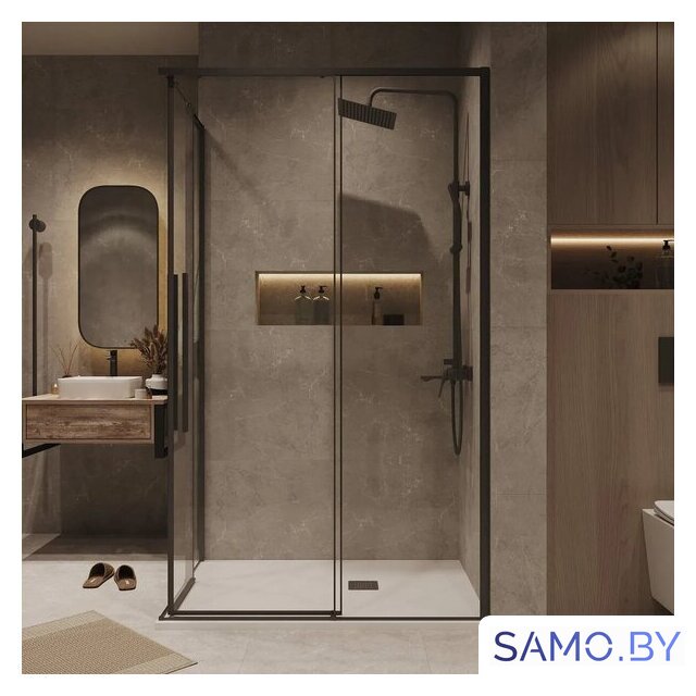 Душевой уголок Grossman Galaxy 110x100x195 300.K33.01.1110.42.00 (графит сатин/прозрачное стекло) - Изображение №5 — Интернет-магазин samo.by