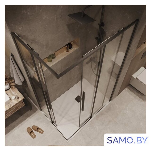 Душевой уголок Grossman Galaxy 110x100x195 300.K33.01.1110.42.00 (графит сатин/прозрачное стекло) - Изображение №6 — Интернет-магазин samo.by