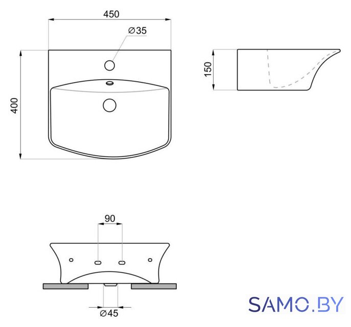 Умывальник Lavinia Boho Bathroom Sink 33311080 - Изображение №6 — Интернет-магазин samo.by