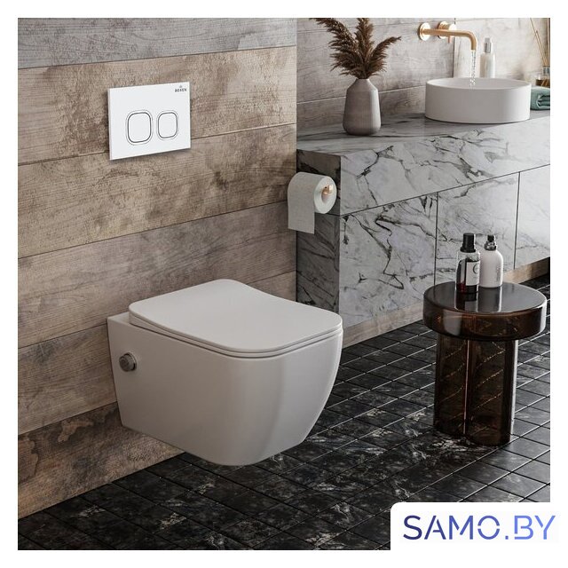 Унитаз подвесной Roxen Cube Bidet в комплекте с инсталляцией StounFix Dual Fresh 6 в 1 542448 (кнопка: белый глянец) - Изображение №11 — Интернет-магазин samo.by