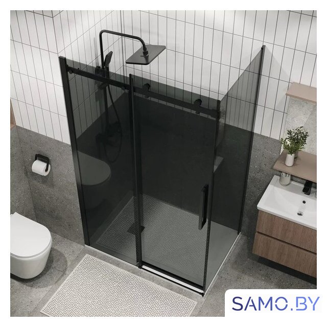 Душевой уголок Grossman Classic 130x90x195 120.K33.04.1390.21.10 (черный матовый/тонированное стекло) - Изображение №7 — Интернет-магазин samo.by