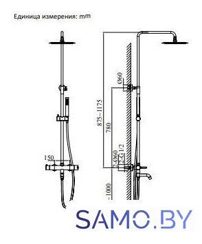 Душевая система  Altrobagno Unione 030210 GrMt - Изображение №10 — Интернет-магазин samo.by