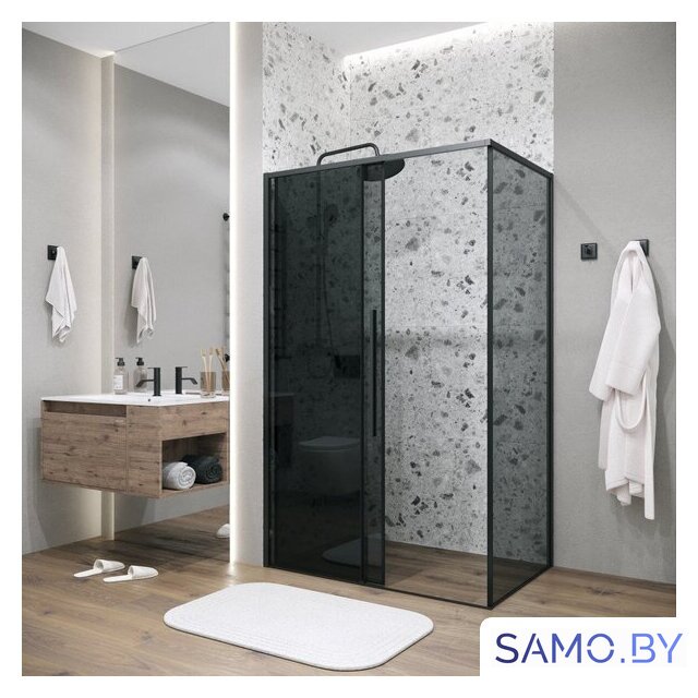 Душевой уголок Grossman Galaxy 100x80x195 120.K33.01.1080.21.10 (черный матовый/тонированное стекло) - Изображение №8 — Интернет-магазин samo.by