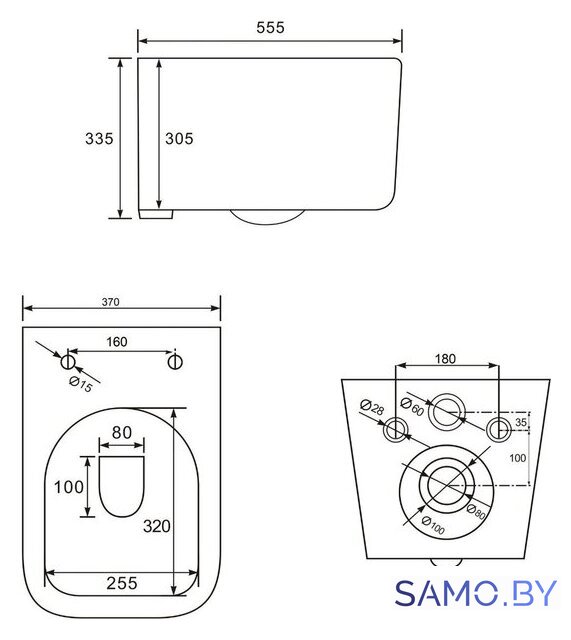 Унитаз подвесной Roxen Berg 530235-01 Rimless Soft Close NC - Изображение №10 — Интернет-магазин samo.by