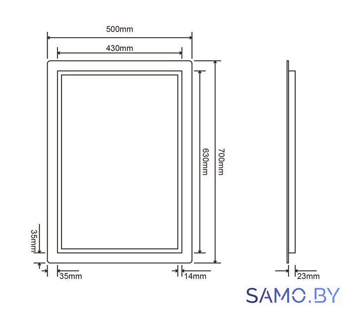  Roxen Зеркало Gotem 510165-50 50х70 - Изображение №11 — Интернет-магазин samo.by
