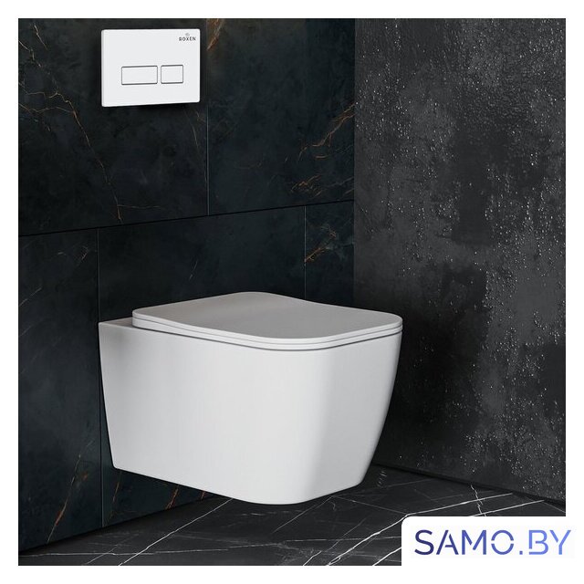 Унитаз подвесной Roxen Cube в комплекте с инсталляцией StounFix Dual Fresh 6 в 1 571468 (кнопка: белый глянец) - Изображение №12 — Интернет-магазин samo.by
