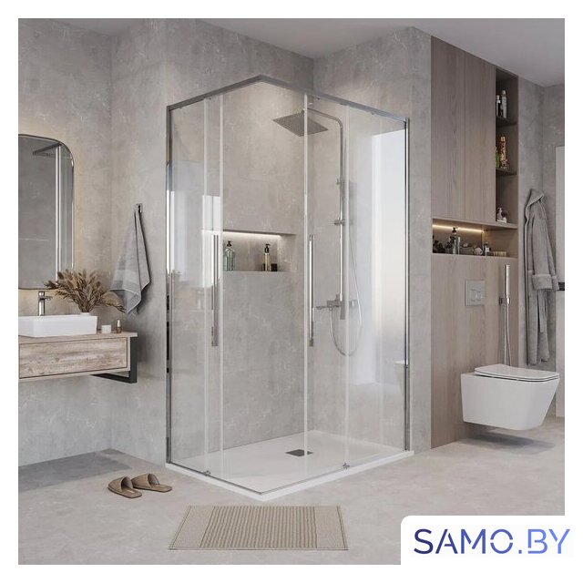 Душевой уголок Grossman Galaxy 110x80x195 300.K33.01.1180.10.00 (хром/прозрачное стекло) - Изображение №4 — Интернет-магазин samo.by