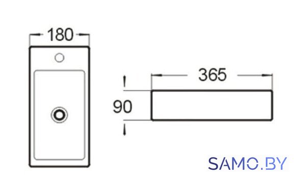 Умывальник SantiLine SL-2010R - Изображение №2 — Интернет-магазин samo.by
