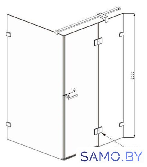 Душевой уголок Ambassador Abner 10011104R 120х90 - Изображение №9 — Интернет-магазин samo.by
