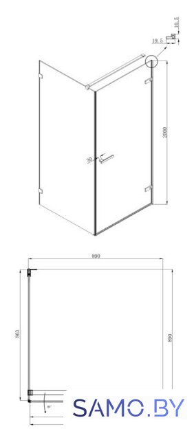 Душевой уголок Ambassador Set 10011101R-ST7 - Изображение №5 — Интернет-магазин samo.by
