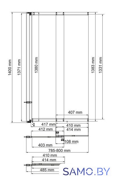 Стеклянная шторка для ванны Wasserkraft Main 41S02-80 WasserSchutz - Изображение №5 — Интернет-магазин samo.by
