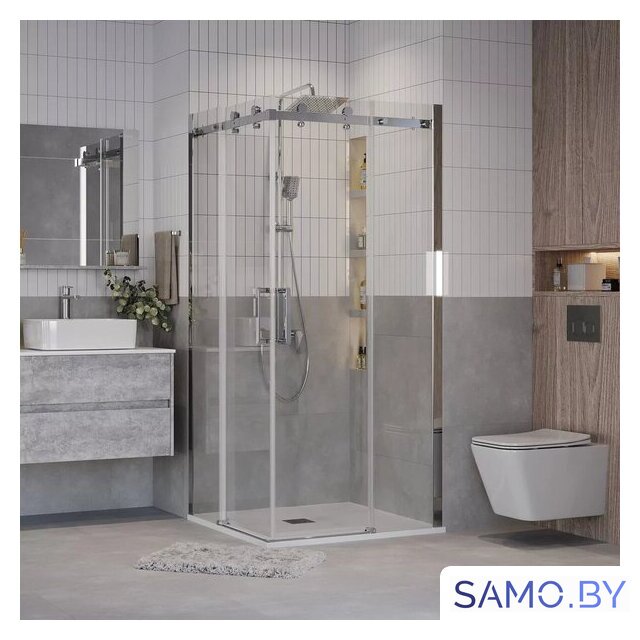 Душевой уголок Grossman Classic 80x80x195 300.K33.04.8080.10.00 (хром/прозрачное стекло) - Изображение №17 — Интернет-магазин samo.by