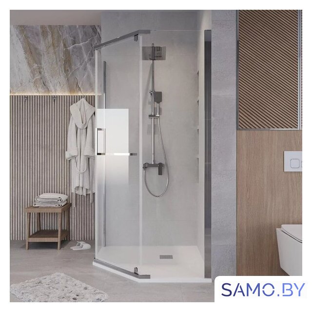 Душевой уголок Grossman Pragma 90x90x195 302.K33.03.9090.10.00 (хром/прозрачное стекло) - Изображение №8 — Интернет-магазин samo.by