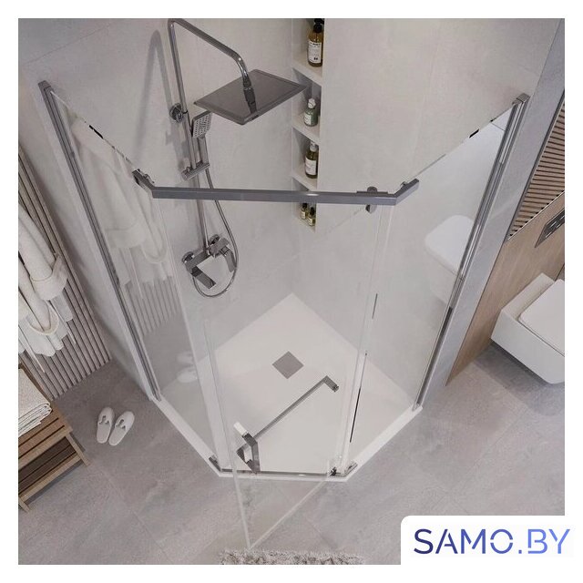 Душевой уголок Grossman Pragma 90x90x195 302.K33.03.9090.10.00 (хром/прозрачное стекло) - Изображение №10 — Интернет-магазин samo.by