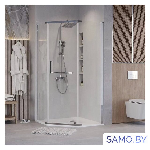 Душевой уголок Grossman Pragma 90x90x195 302.K33.03.9090.10.00 (хром/прозрачное стекло) - Изображение №9 — Интернет-магазин samo.by