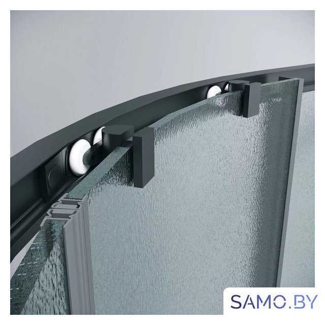 Душевой уголок Grossman Cosmo 80x80x195 301.K33.02.8080.21.02 (черный матовый/шиншилла стекло) - Изображение №4 — Интернет-магазин samo.by
