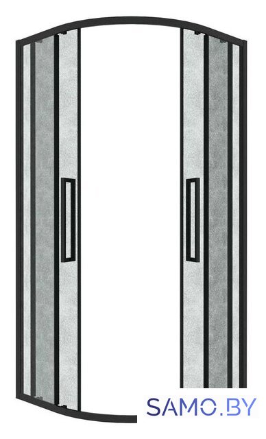 Душевой уголок Grossman Cosmo 80x80x195 301.K33.02.8080.21.02 (черный матовый/шиншилла стекло) - Изображение №2 — Интернет-магазин samo.by