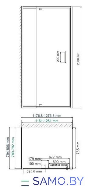 Душевой уголок Wasserkraft Berkel 48P25 - Изображение №3 — Интернет-магазин samo.by