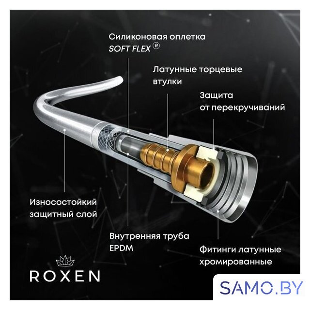 Гигиенический душ Roxen Caspia 500960-B (черный матовый) - Изображение №11 — Интернет-магазин samo.by