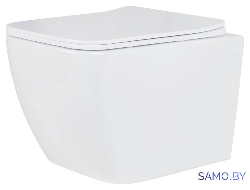Унитаз подвесной Roxen Cube One Rimless 6 в 1 StounFix Dual Fresh 566036 (кнопка: матовая) - Изображение №6 — Интернет-магазин samo.by