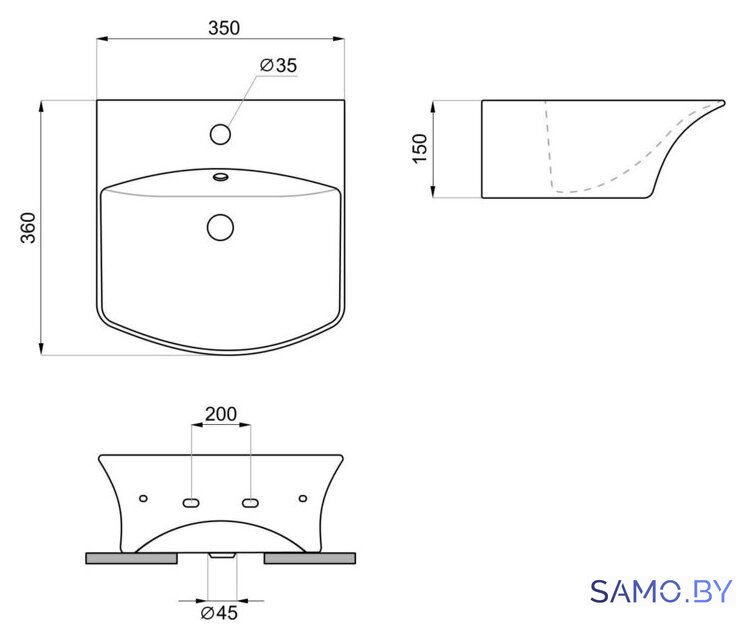 Умывальник Lavinia Boho Bathroom Sink 33311078 - Изображение №6 — Интернет-магазин samo.by