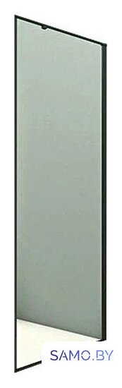 Душевая стенка Veconi 80x195 KP07B-80-01-C4 (стекло прозрачное/черный) - Изображение №1 — Интернет-магазин samo.by