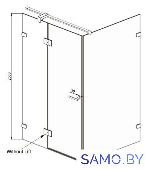 Душевой уголок Ambassador Abner 10011104L 120х90 - Изображение №9 — Интернет-магазин samo.by